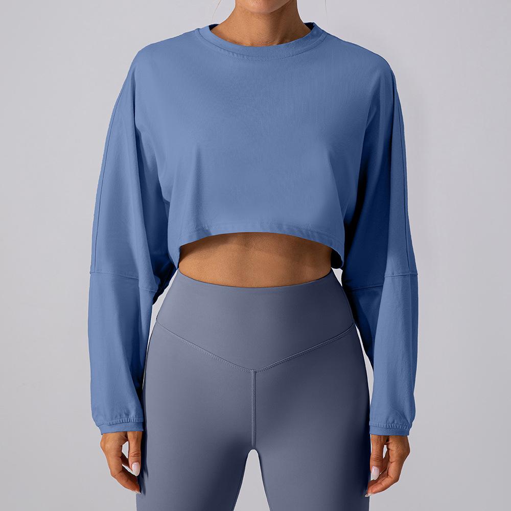 T-Shirts & Tops | Womens  Lifting Long Sleeve Crop Top Clothing T-Shirts & Tops